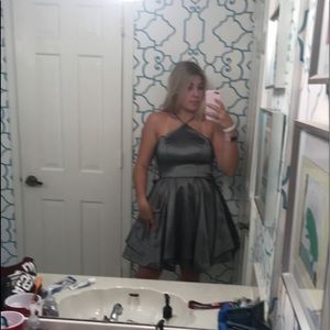 Silver sequin hearts dress